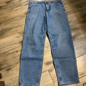 ASOS Men's Straight Jeans in Medium Blue Denim